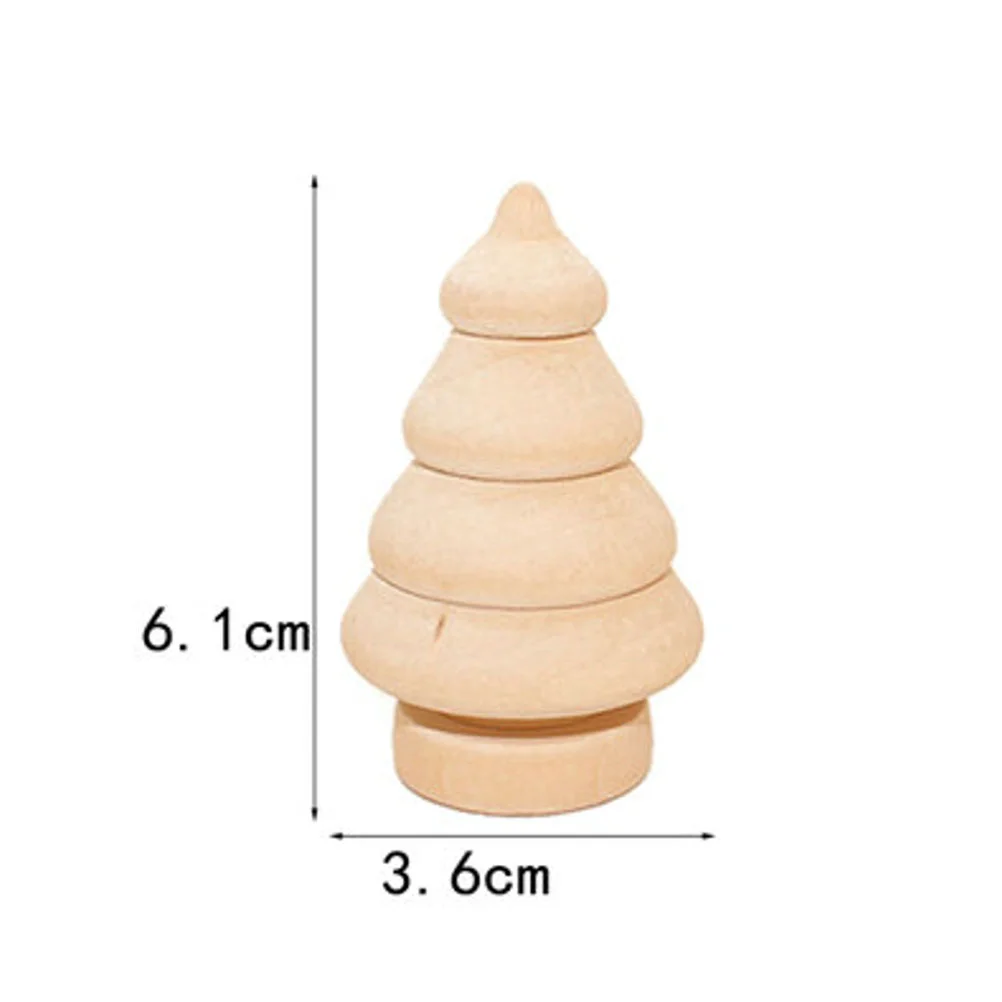 عيد الميلاد دهان داي لتقوم بها بنفسك دمى خشبية شجرة شكل زخرفة فارغة للأطفال رسمت لعبة تعليمية للأطفال ألعاب حرفية هدية