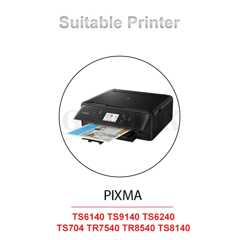 PGI-480 CLI-481 Refillable Ink Cartridge With Chips For Canon PIXMA TS6140 TS9140 TS6240 TS704 TR7540 TR8540 TS8140 PGI 480