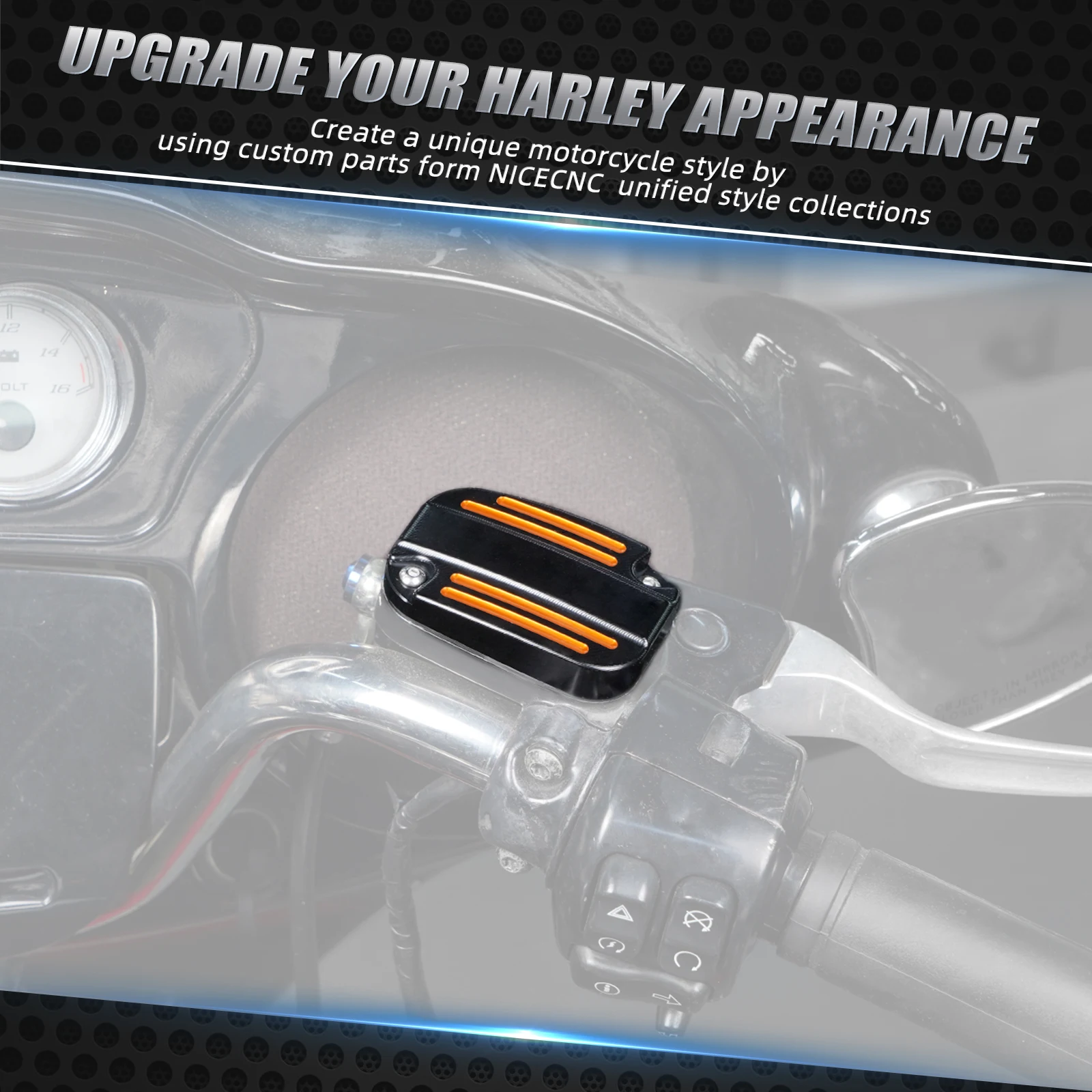 

Motorcycle Front Brake Master Cylinder Cover Cap For Harley Road King Electra Glide Tri Glide Ultra Ultra Limited Street Glide