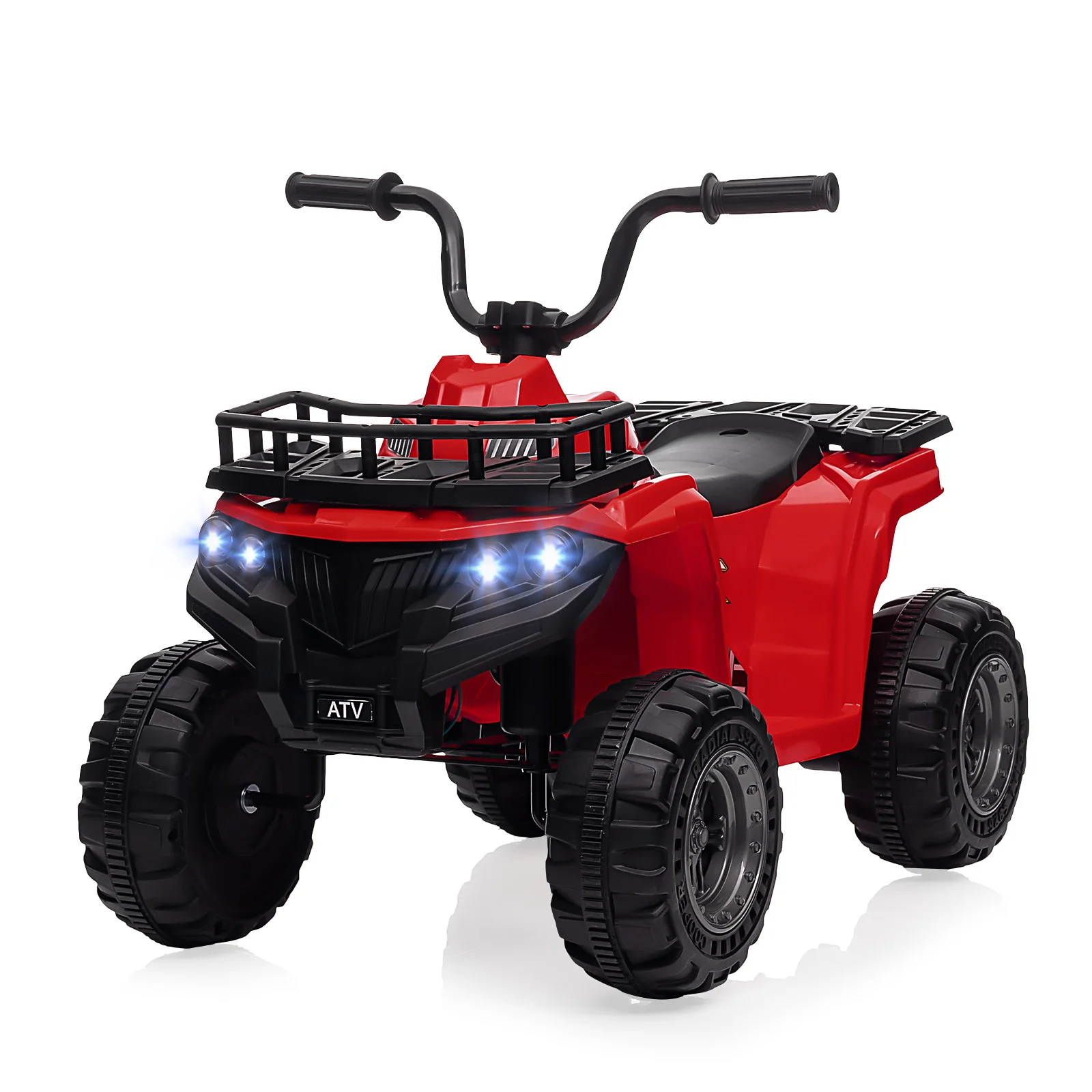 12V Kids Ride On Electric ATV, Ride Car Toy with Bluetooth Audio,High/Low Speed, LED Headlights, Battery Indicator & Radio