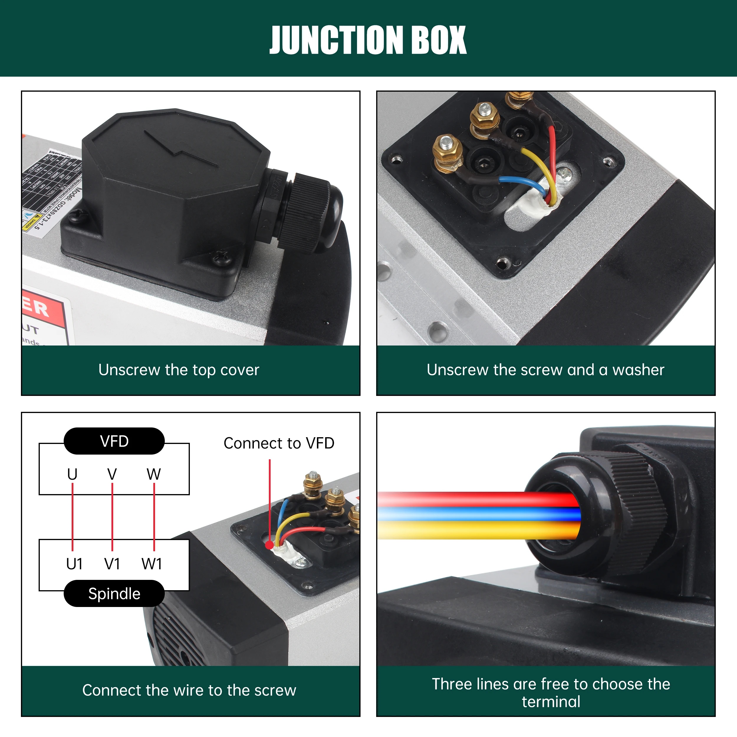 CNC Router Kit GDZ80x73-1.5 1.5KW ER11 Air Cooled Cooling Spindle Motor Wood PVC Router Engraving Milling Machine