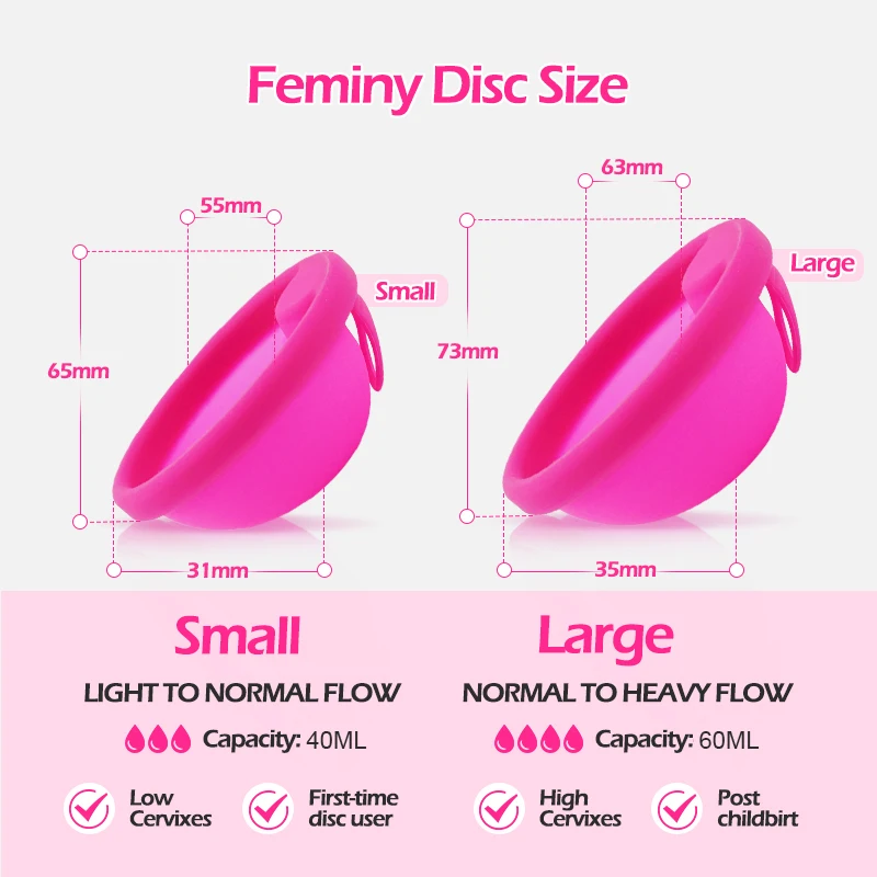 Silicone Menstrual Cup Period Menstrual Collector Menstruation Menstrual Disc Disk Women Health Care Feminine Hygiene Extra-Thin