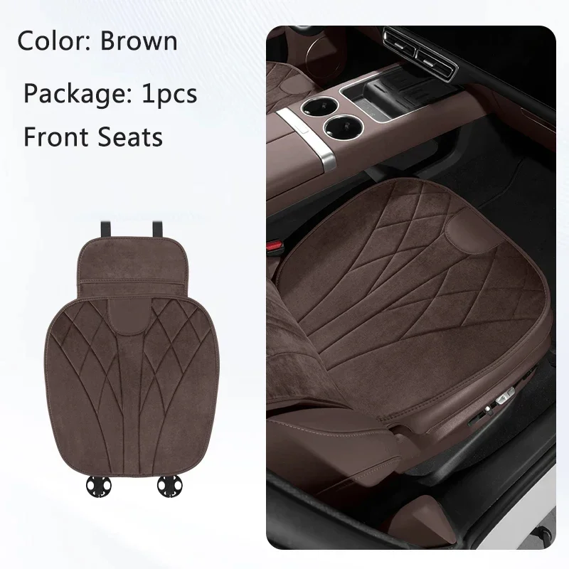 Car Winter Suede Anti-Slip Mat For Toyota Sienna Innova Avanza Veloz Alphard Vellfire Previa Agya WigoAuto Thick Warm Seat Cover