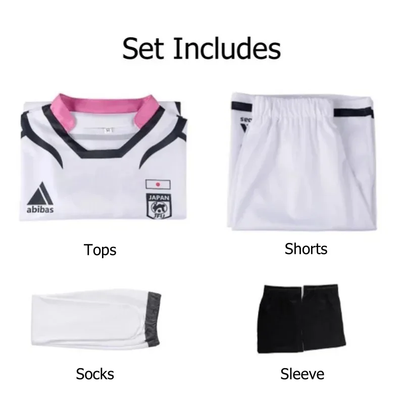 Japón Anime Blue Lock Itoshi Sae disfraces Cosplay Shidou Ryuusei Jersey Oliver Aiku camiseta de fútbol U20 uniforme de fútbol blanco