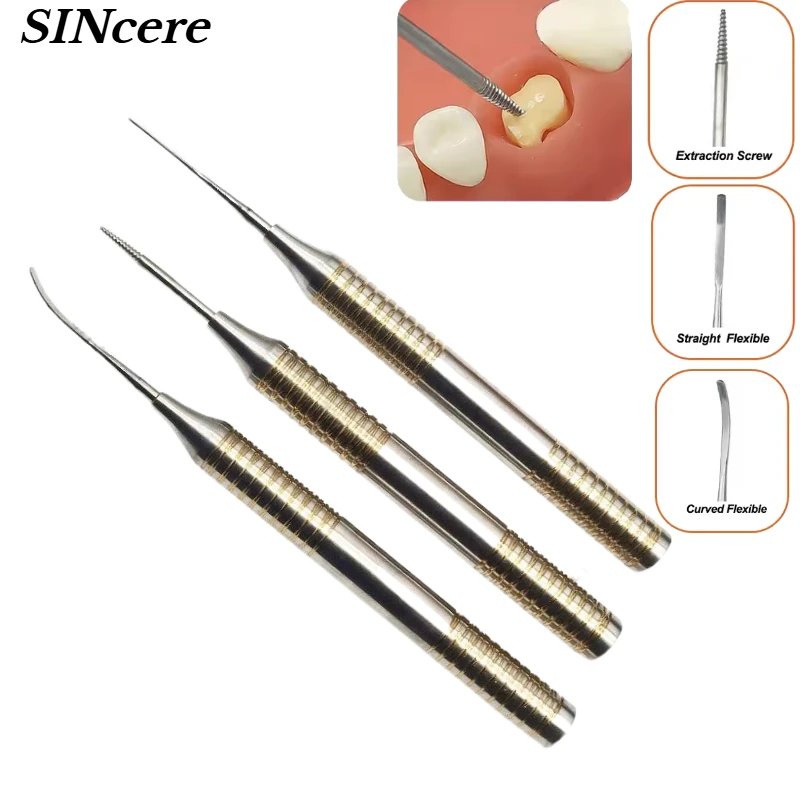 Dental Root Cutting Drill Residual Puller Puller Root Tip Fragment Drill Tip Flexible Screw Periotome Niti Periotome Extraction