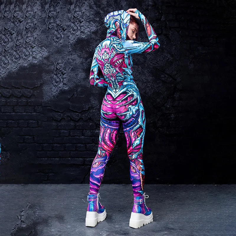 Halloween horror night ghost season ghoul y2k ghost festival ghost vigil cosplay atmosphere costume party prom women\'s jumpsuit