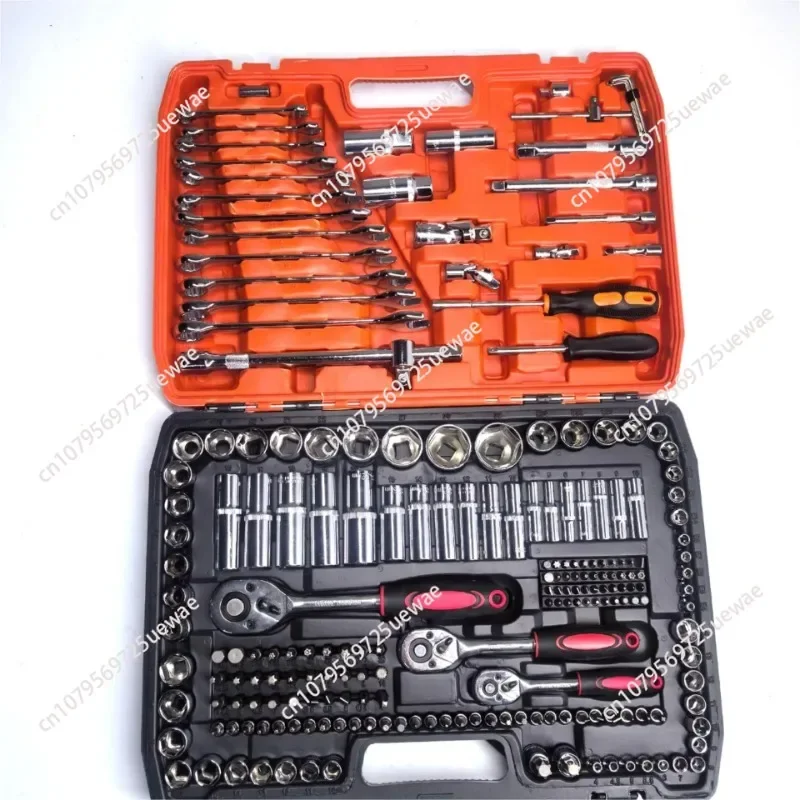 216 PCS Automotive Mechanic Home Sockets Total Tools Auto Repair 1/2 Inch Torque Wrench 216-piece Combination Set