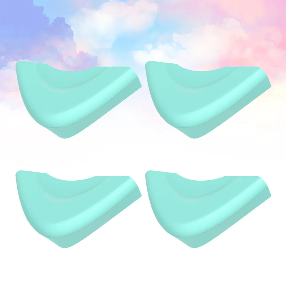 

4 шт. Защитные уголки для мебели, силиконовые, мягкие, для детской безопасности, защита от ударов, светло-зеленые