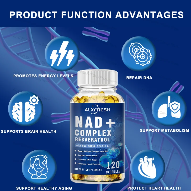 NAD Capsules Support Antioxidant and Anti-aging Promote Metabolic Health Protect Nerve Function and Cell Energy Production