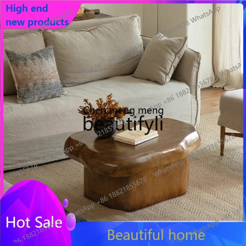 

Креативный деревянный журнальный столик в стиле Ваби-Саби для гостиной из массива дерева Zj6660