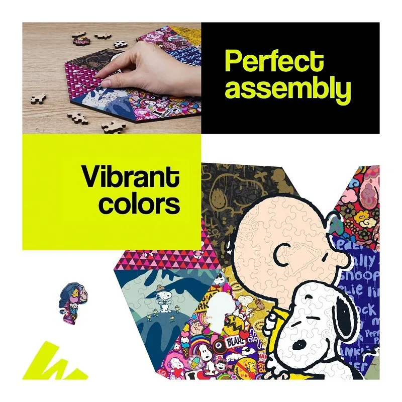 Wooden Puzzles for Adults Peanuts Comics Better Hugs Pattern Creative Intellectual Toy Art Decoration Family Interactive Games