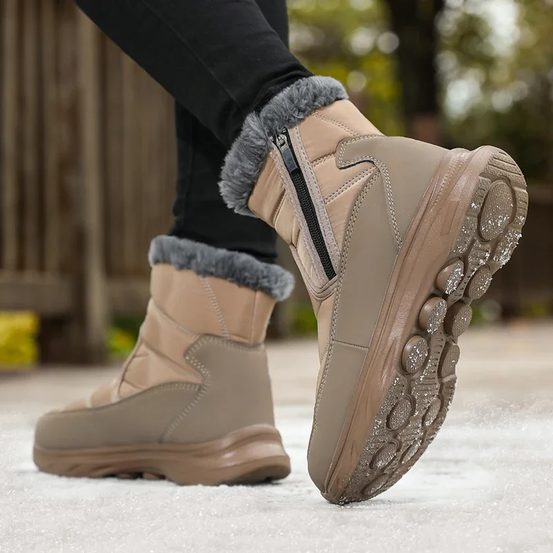 أحذية رجالية أحذية شتوية كاجوال أحذية ثلج ناعمة أحذية خارجية للرجال #4