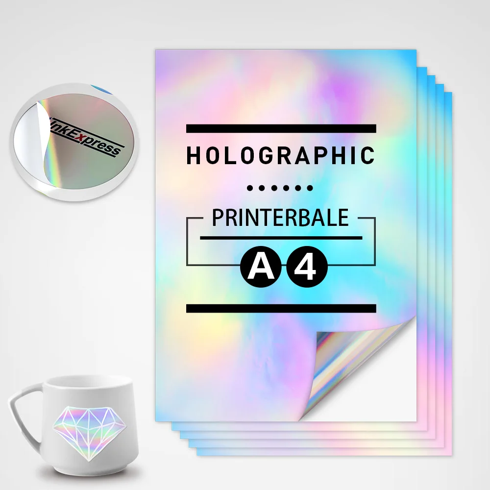 10 Sheets A4 Printable Vinyl Sticker Paper Matte Self-Adhesive Copy Paper Waterproof for Inkjet Printer DIY Decals Gift Crafts