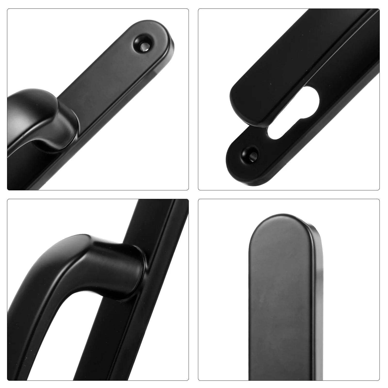 

1 Pair Aluminum Alloy Door Handle Lock European Style Indoor Handle Anti-Theft Lever For Upvc Door Parts White Hardware