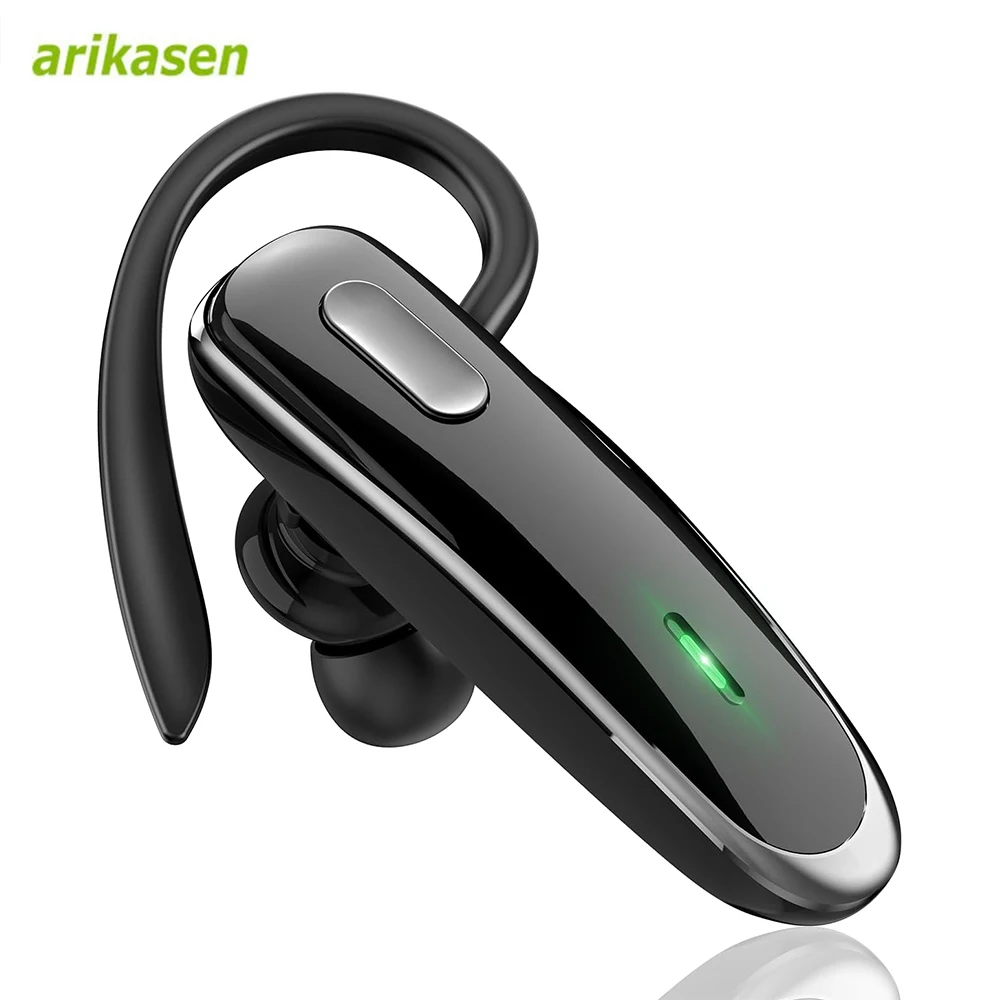 Wireless Bluetooth Headset V5.4 Earpiece with Built-in Dual ENC Mic 10Hrs Talk Time Mute Buttons Hands-Free Headphone for Driver