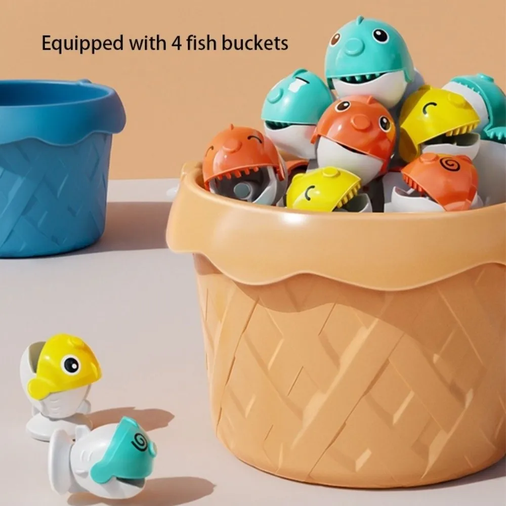 Creativo Ha musica Gioco di pesca magnetico Pesce colorato Design interattivo Gioco di filatura Canna da pesce Età 3+ Giocattolo educativo