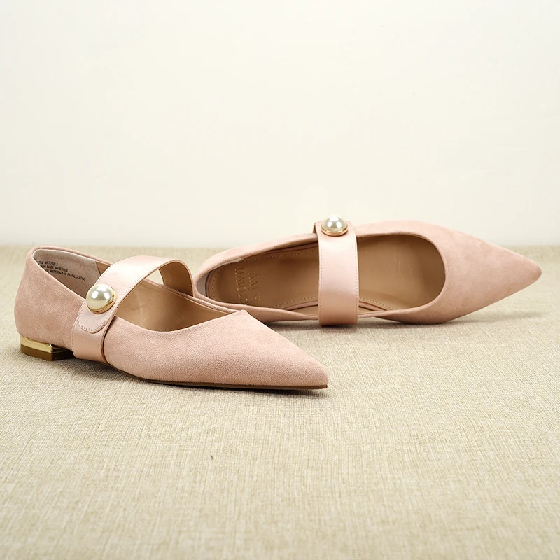 Comfortable Flat Shoes for Women Spring Summer Autumn Winter Pointed Toe Mary Janes Non Slip Fashionable Slip on Padded Insole