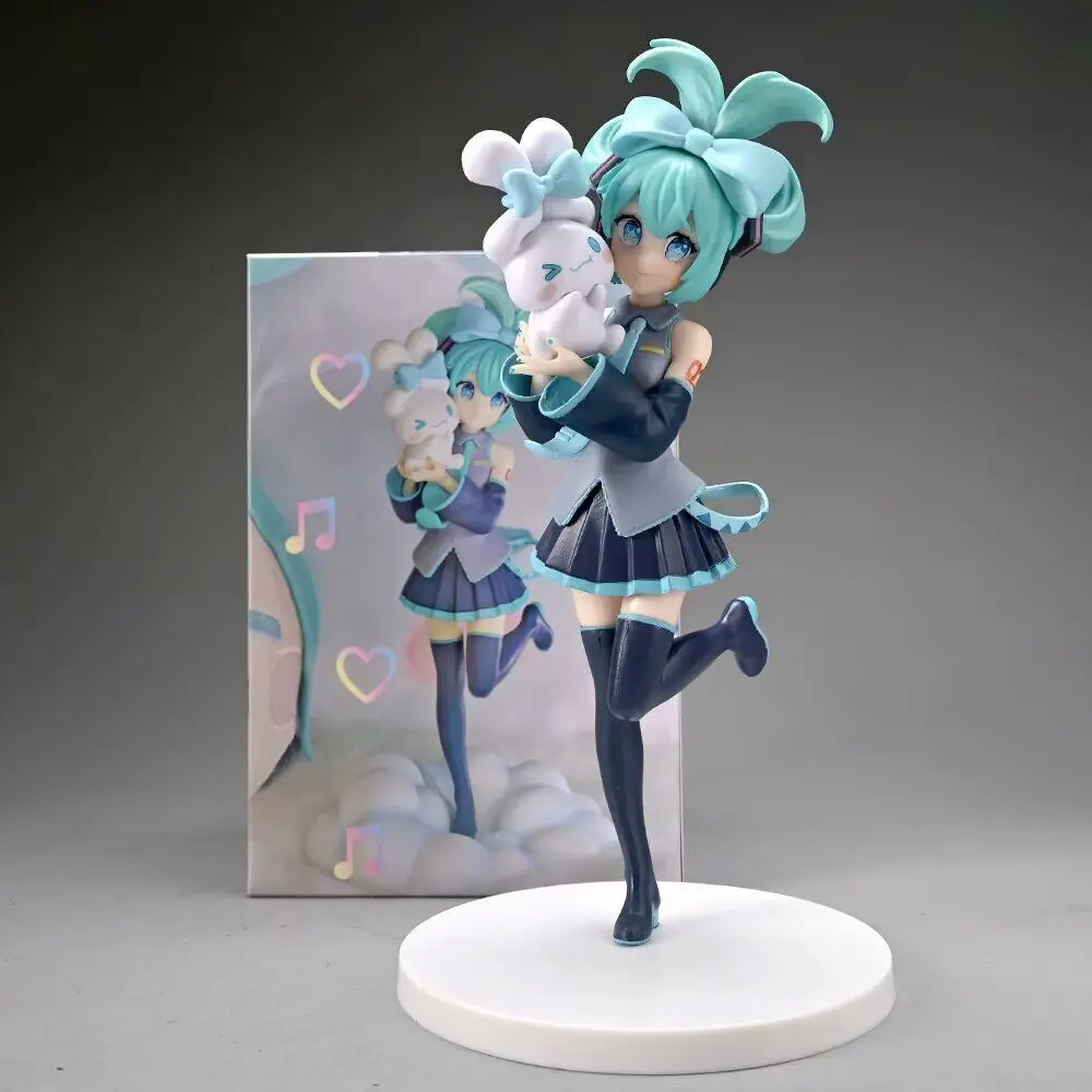 

20CM New Product Hatsune Princess MIKU White Rabbit Hatsune Standing Model Ornament Birthday Gift