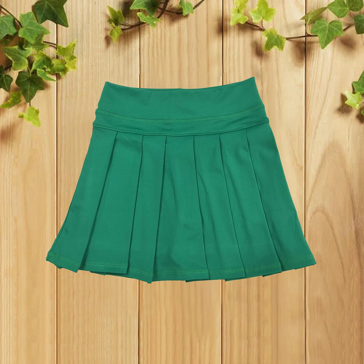 

8.22 GLK0126 Оптовая продажа, зеленая однотонная юбка для йоги для девочек, летняя юбка средней длины