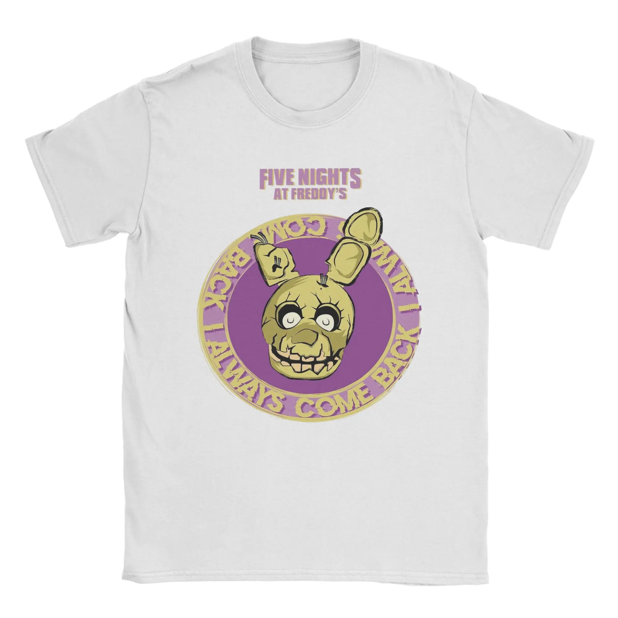 

FIVE NIGHTS AT FREDDYS SPRINGTRAP I ALWAYS COME BACK T Shirt Summer Cotton T Shirts For Mens Harajuku Tee Shirt Vintage Tops