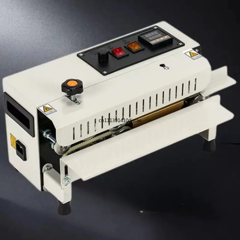 FR‑400 Automatic Continuous Heat Sealing Machine, Commercial Mini Band Sealer for Tea Candy Mooncake Plastic Food Bag Packaging