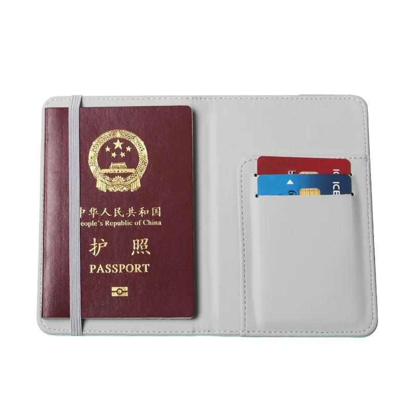 Sublimation Passport Holder Cover Blank Travel Passport Holder Wallet Cover For Passport Credit Cards Boarding Passes Organizer