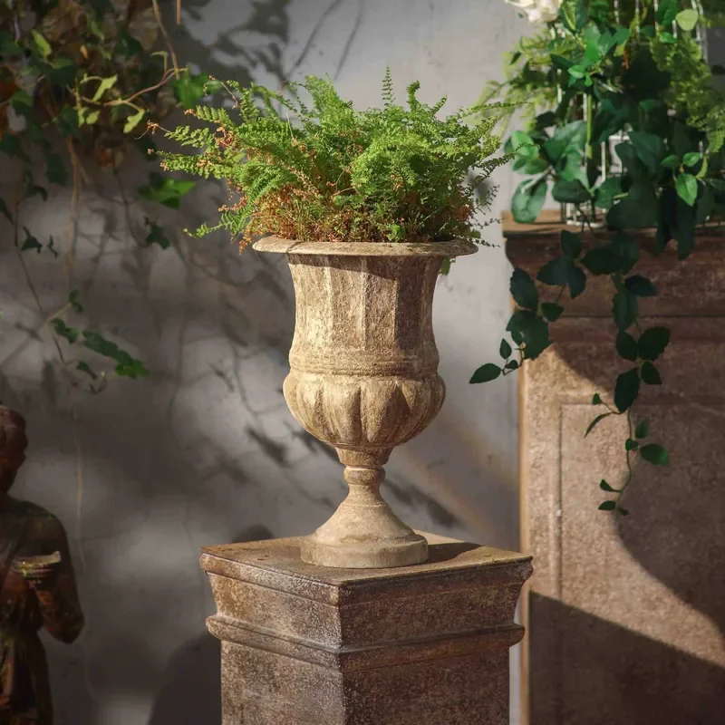 French Wabi Sabi Style Vase Ornament High End Roman Column Welcome Decoration Flower Pot Vintage Garden Bed And Breakfast
