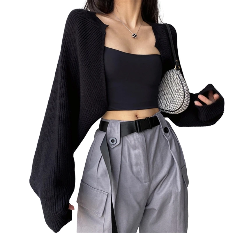 Women Cardigans Open Front Shrugs Long Sleeve Cropped Cardigan Sweaters Shrug Boleros drop shipping