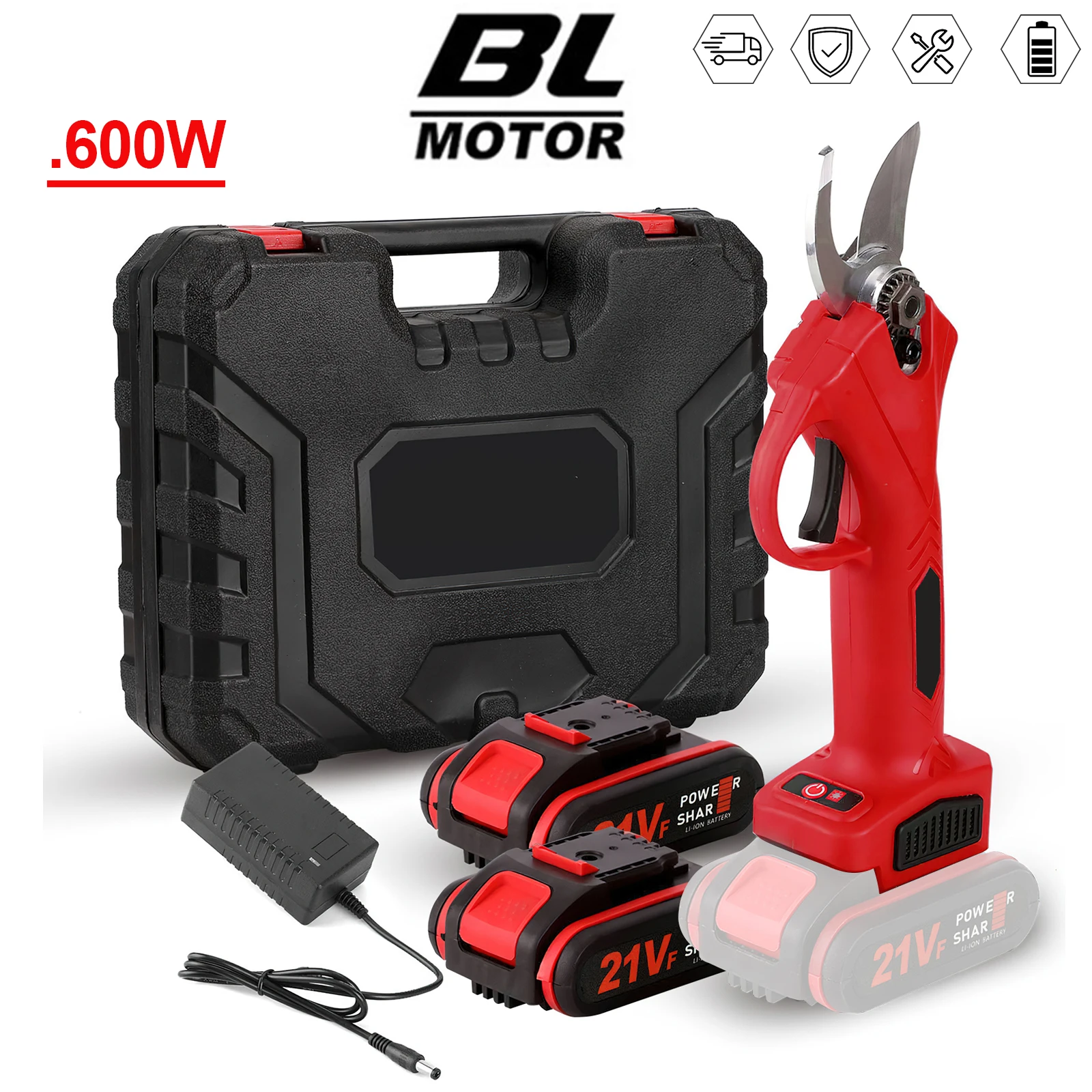 Sécateur électrique sans fil 21V, cisaille efficace pour arbres fruitiers, bonsaï, Branches d'élagage, tasse de paysage