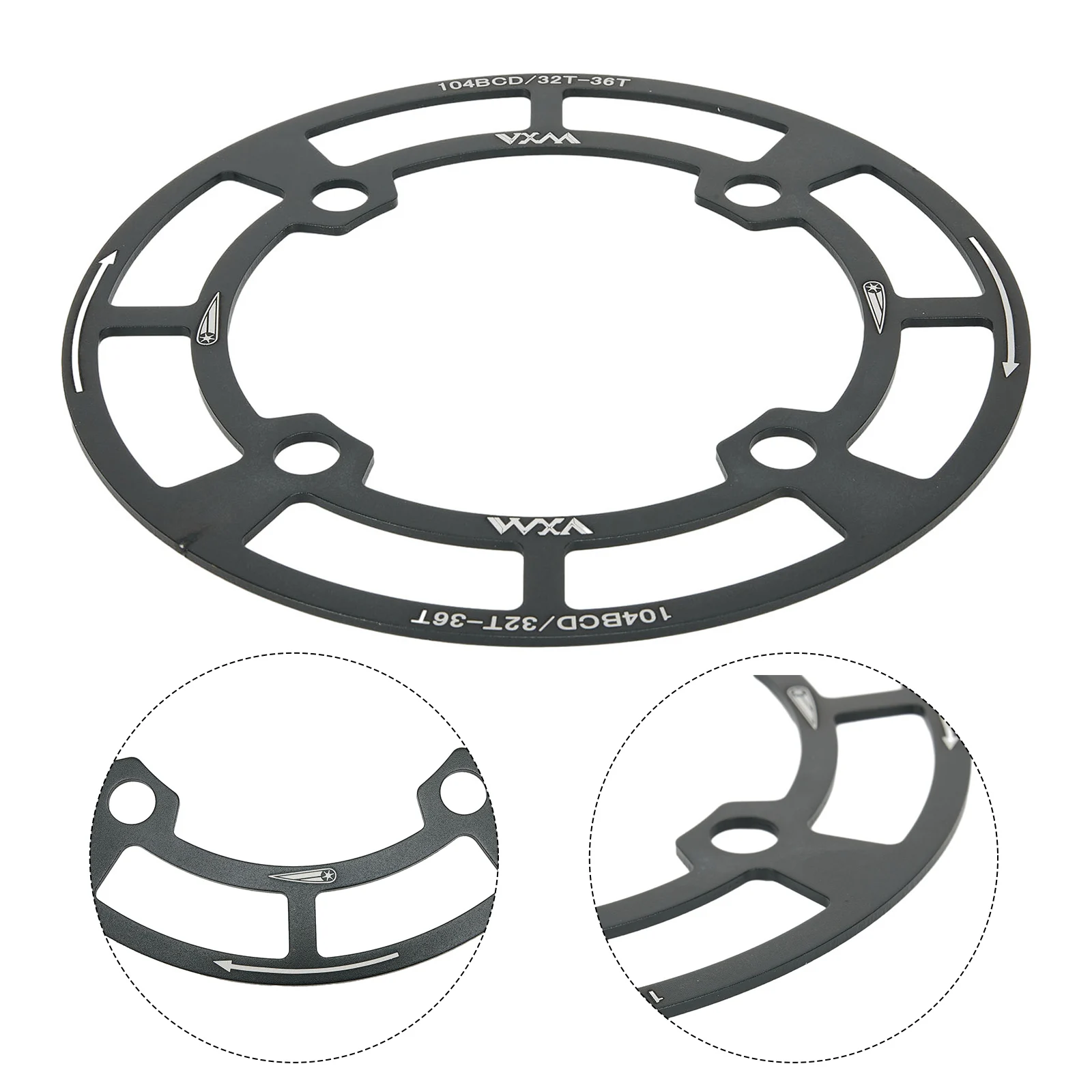 Mountain Bike Procket Protection BCD104mm 32/34/36/38T/40/42T Disc Guard Single Disc Protective Cover Cycling Chainring Guard