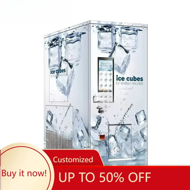 Customize Outdoor Premium Automatic Ice Vending Machine Ice Cube Vending Machine with 24/7 Availability From Reliable Supplier