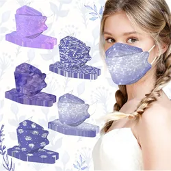 Mascarilla protectora desechable KF94, máscara de pescado con impresión a Color, protección de alta eficiencia, 10 piezas