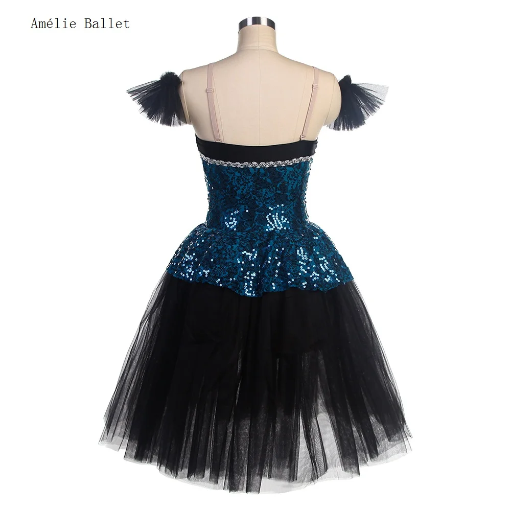 20022 Navy Blue Sequin Lace Top Bodice with Tulle mid-length Romantic Ballet Tutu Girls & Women Dancewear Ballet Tutu