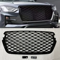 ABS Car Racing Grills Matte Black For Isuzu Dmax D-max 2020 2021 2022 Front Bumper Mask Grilles Cover Accessories Exterior Parts