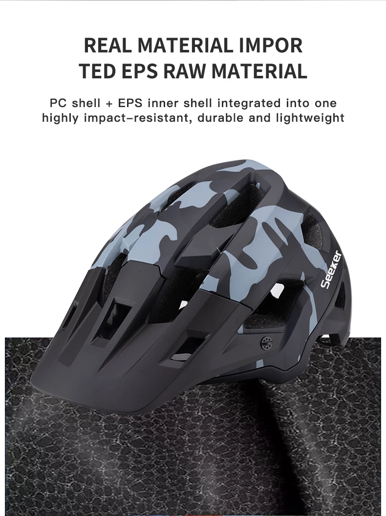 SEEKER Outdoor Downhill Mountainbike-Helm, einteiliger Mountainbike-Helm, ultraleicht, geeignet für Rennen und Touren. – Detail 6