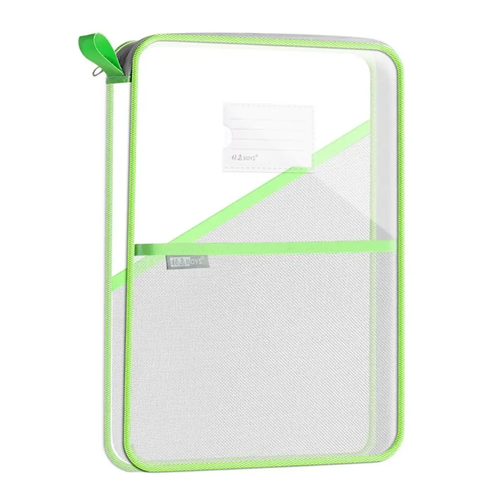

Portable PVC A4 File Bag Waterproof Handheld Document Bag Multilayer Large Capacity Stationery Storage Bag School Supplies