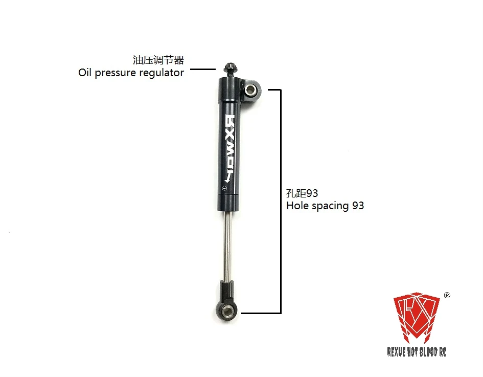 L = 93mm Rx peredam kejut tekanan negatif, alat bantu untuk 1/10 mobil Rc Trax/as Trx4 Trx6 Axial Scx10 Yikong Mst Rgt
