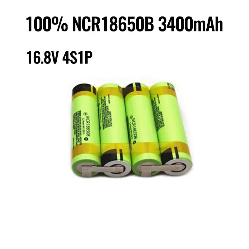 Ncr18650b 3400mah Batterie für 12V 16,8 V 21V Batterie Schrauben dreher Batterie mit Schweiß löt streifen Batterie anpassen