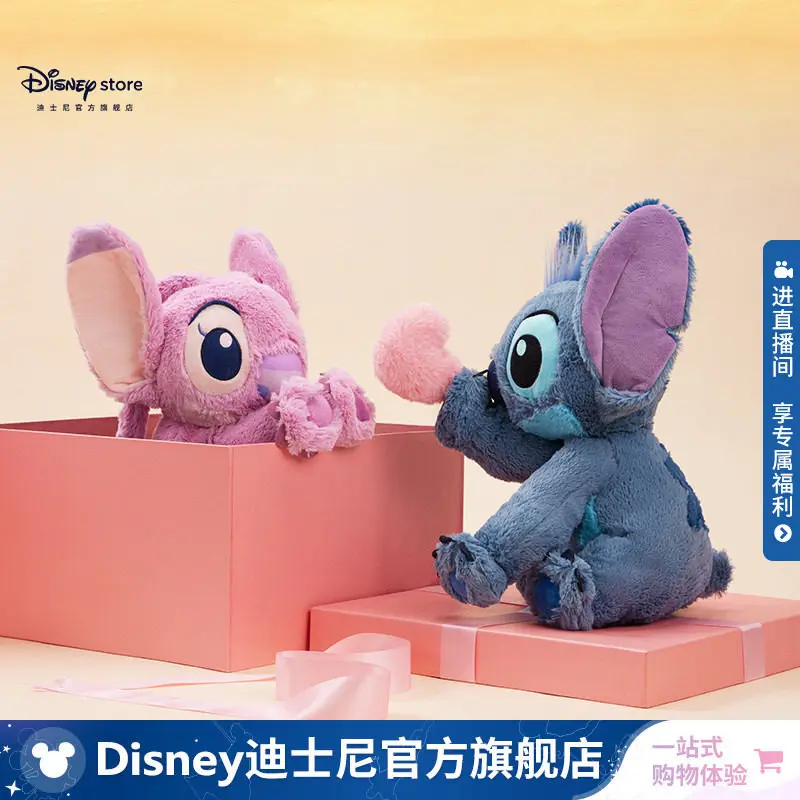 

Disney Official Stitch And Angel Large Plush Dolls Stuffed Toys For Wedding Anniversary New Year Birthday Gifts For Kids Adults