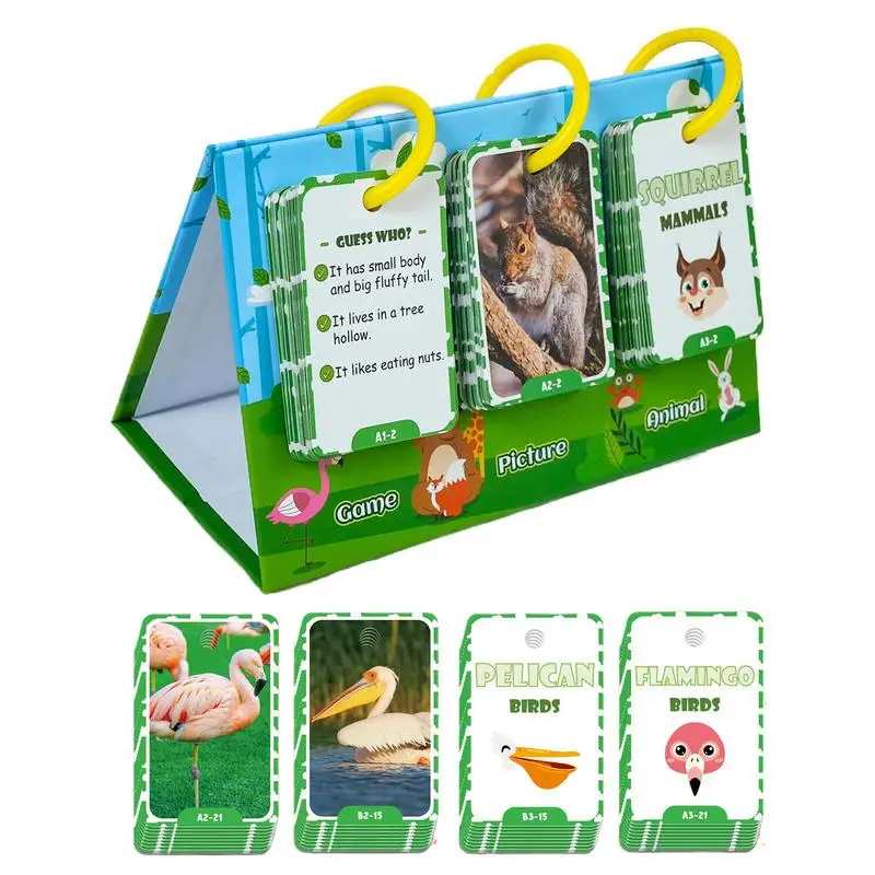 69 Sheets Animal Cognition Flash Cards Realistic Animal Recognition Cards Montessori Educational Animal Matching Card Playset