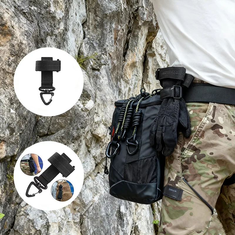 خطاف تكتيكي قفازات نايلون متعددة الأغراض خطاف أمان للعمل وقفازات التسلق ومعدات التخييم وحبل التسلق والتخييم المعلقة #2