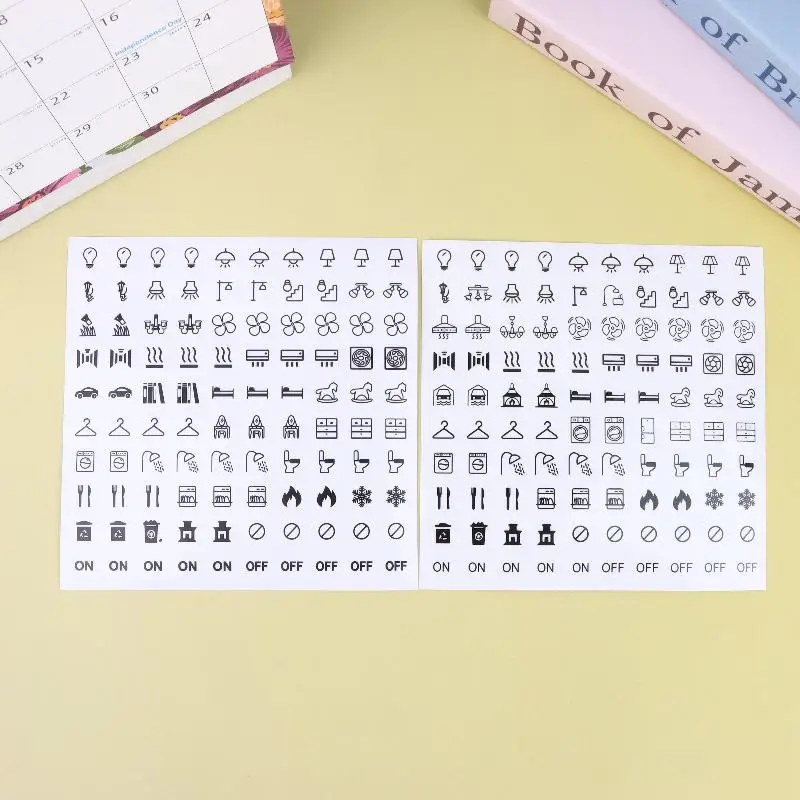 10Pcs Self-Adhesive Transparent Switch Label Sticker Waterproof Switches Labels Household Light Distribution Box Stickers
