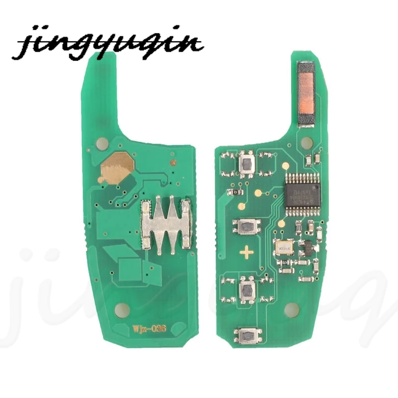 jingyuqin 4 Buttons Remote Key Circuit Board Fob 433Mhz ID46 chip For Chevrolet Cruze With PCF7961E Chip