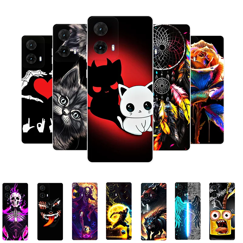 For Moto G85 Case G 85 Funny Cute Silicone Soft Back Case for Motorola Moto G85 5G Cover MotoG85 Shockproof Bumper