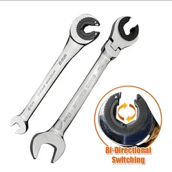 Tubing Ratchet Wrench Ratchet Quick Wrench High-grade Automatic Industrial-grade Opening Plum 72 Gear Fast Multi-size Household