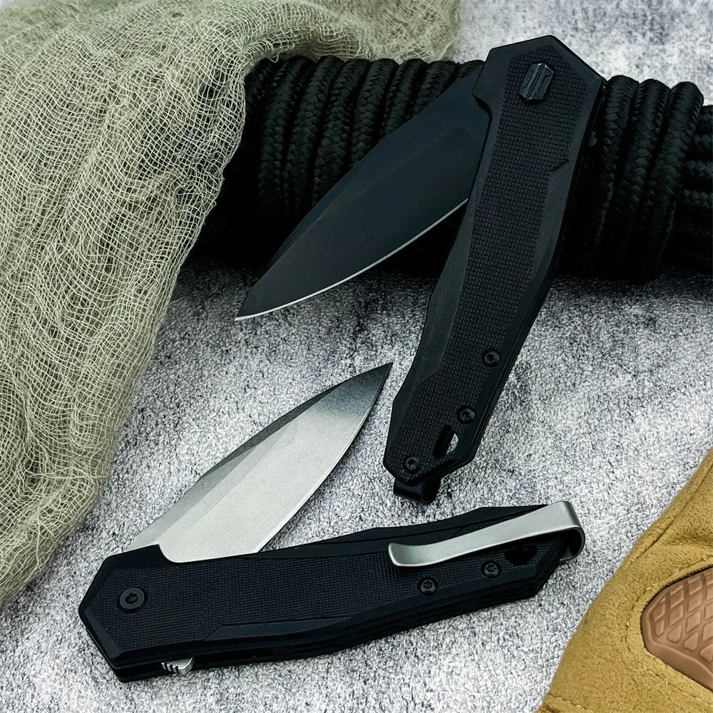 رائجة البيع في الهواء الطلق 2041 جيب سكين للفرد النايلون الألياف الزجاجية الصيد بقاء سكين تخييم مقبض D2 شفرة فولاذية أداة متعددة الاستخدام
