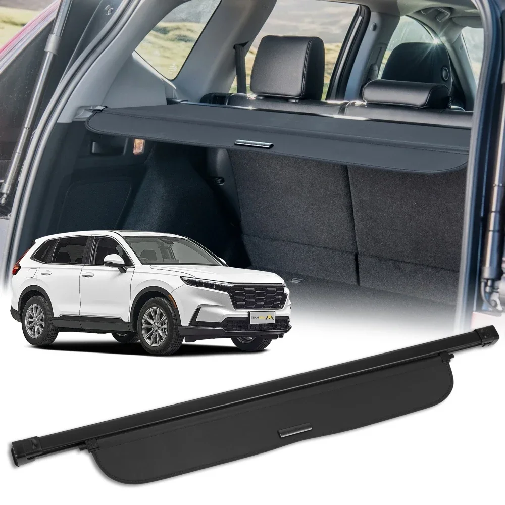 For Honda CRV 2007-2024 Rear Trunk Cargo Cover Privacy Screen Black Retractable Curtain Rear Luggage Storage Security Shield