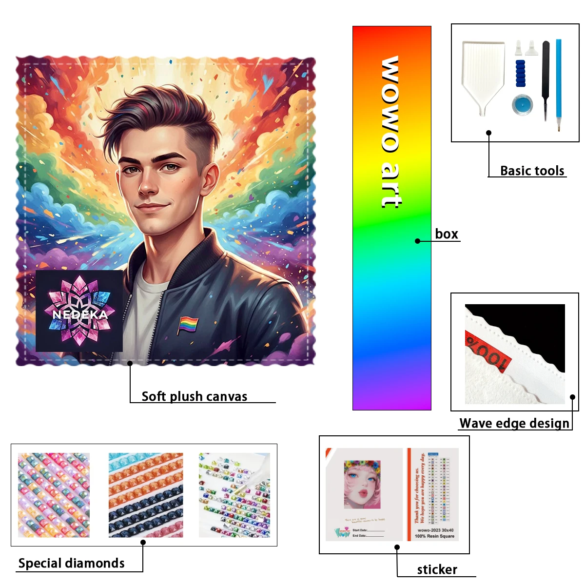 

【NEDEKA_ Diamond Art】Sky man AB Rhinestone FD Rhinestone Perfect Resin Diamond