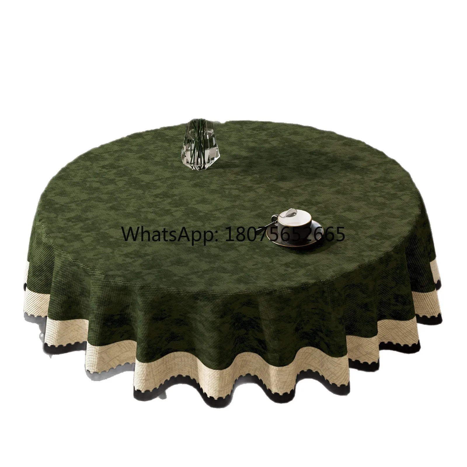 Round table waterproof oil-proof fabric round new arrivalaccessible luxuryclassy coffee table cover