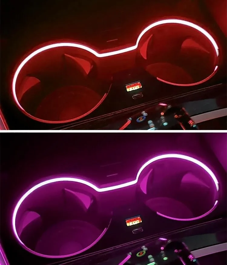 2/3/4 Serie Getränkehalter-Lampe Ambientebeleuchtung mit ultraschnellem Laden für BMW G20 I3 I4 G22 Auto-Getränkehalter 11 Farben LED – Detail 12